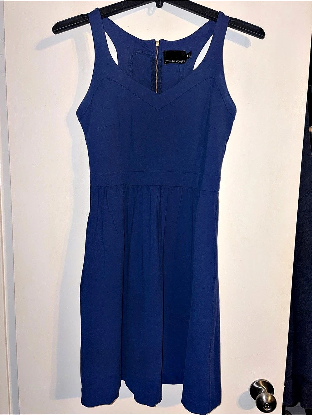 Cynthia Rowley Blue Sleeveless Midi Dress Size Medium
